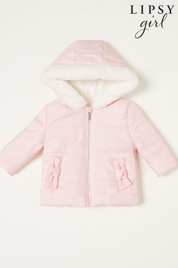 Lipsy Light Pink Padded Coat (0mths - 6yrs) (K22640) | £40 - £42