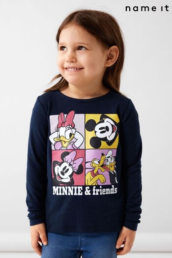 Name It Navy Minnie Mouse Long Sleeve Printed T-Shirt (K22729) | £16