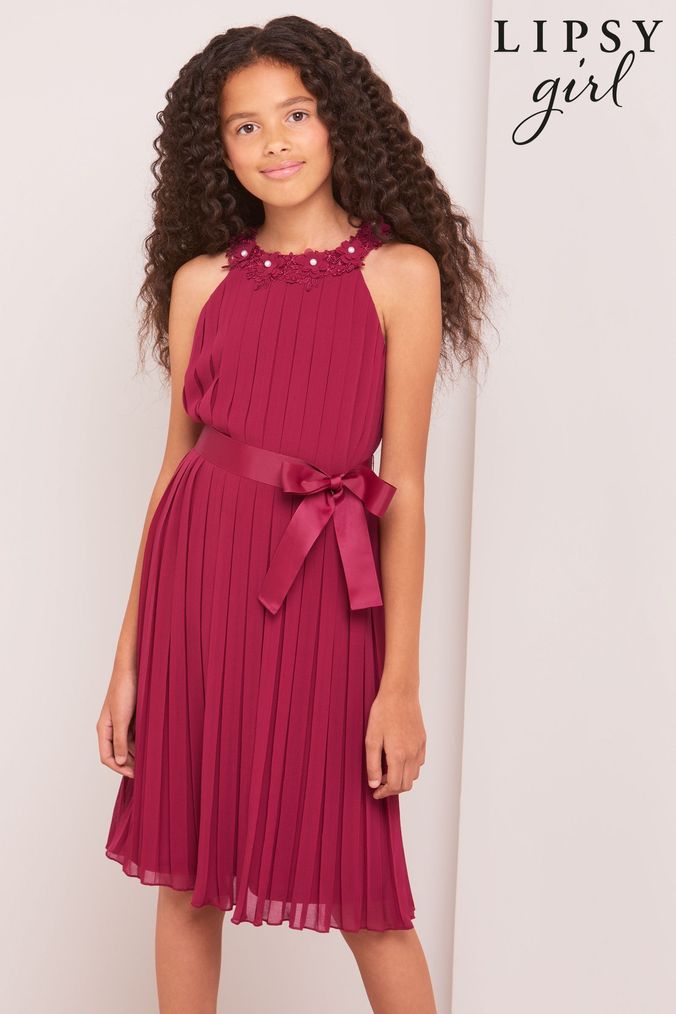 Lipsy embellished pleated cuff shift dress sales