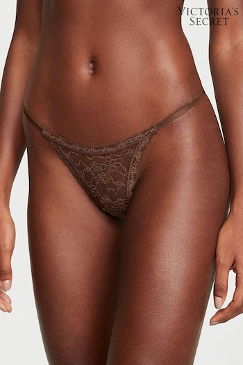 Victoria's Secret Ganache Brown Lacie String Thong Knickers (K22784) | £9