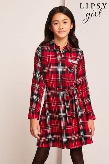 Lipsy Red Check Shirt Dress (K22793) | £27 - £35