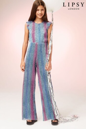 Lipsy Blue Pink Rainbow Party Jumpsuit (K22819) | £38 - £46