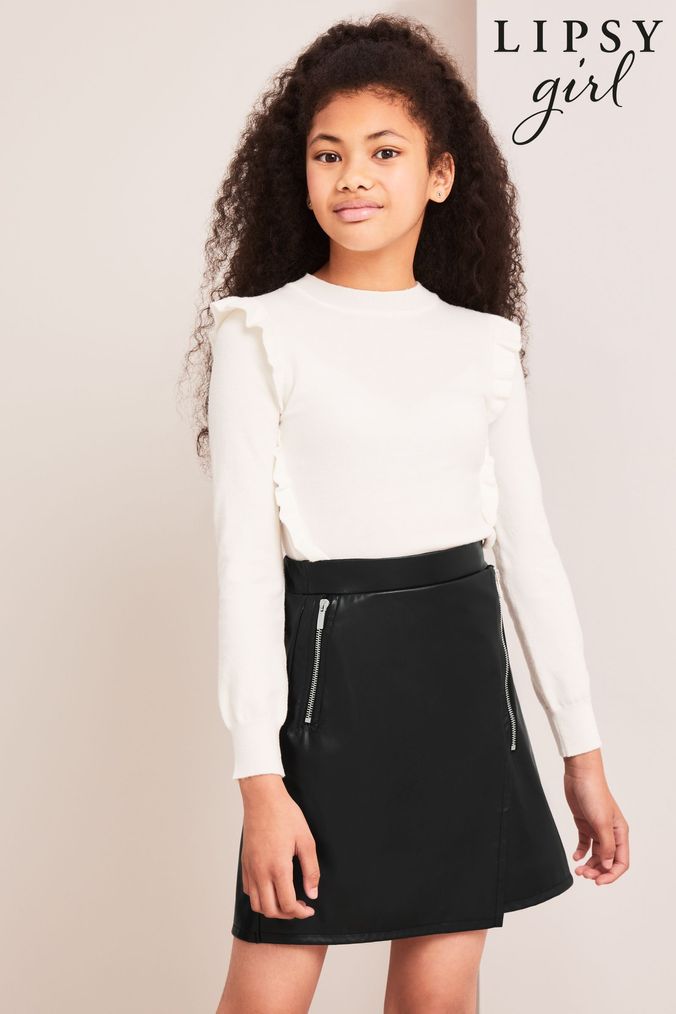 Faux leather store skirt toddler