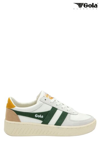 Gola White Grandslam Trident Lace-Up Trainers (K23022) | £85