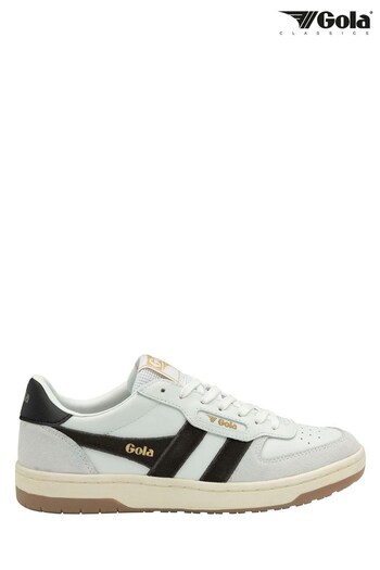 Gola White Hawk Lace-Up Trainers (K23036) | £85