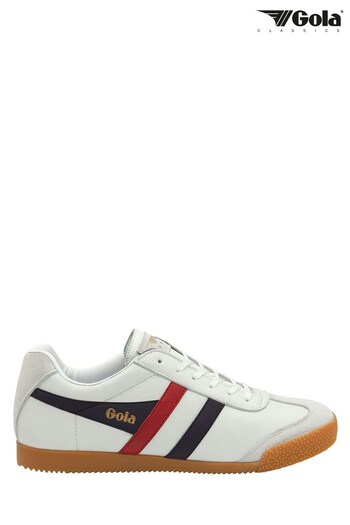 Gola White Harrier Leather Lace-Up Trainers (K23042) | £85
