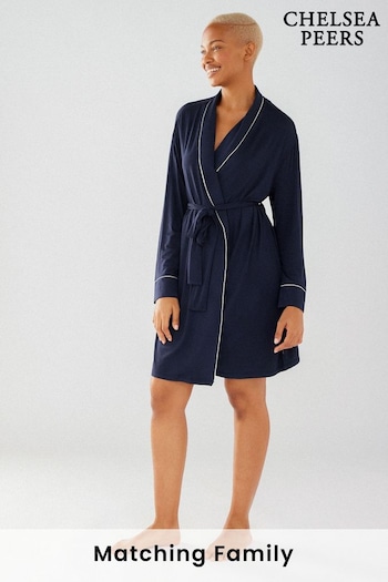 Chelsea Peers Blue Modal Dressing Gown (K23067) | £40