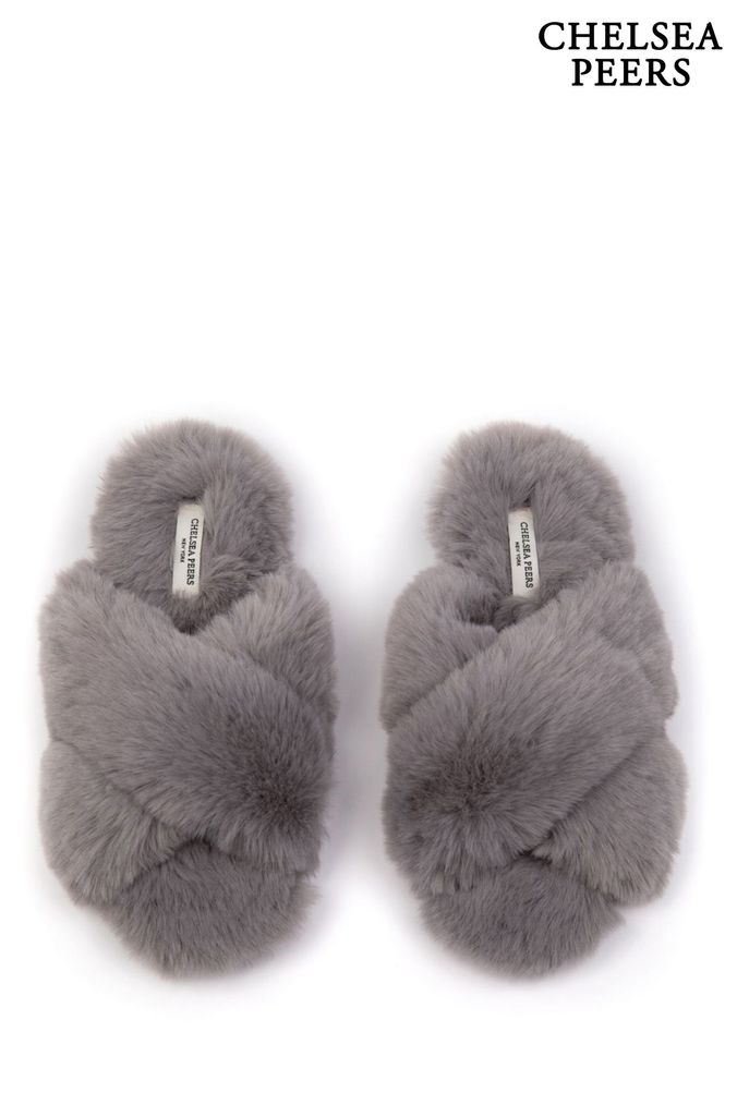 Buy Women s Slippers Grey Sliders Footwear Online Next UK