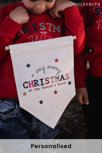 Personalised Colourful Christmas Banner by Solesmith (K23379) | £22