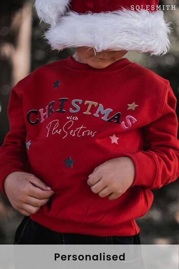 Personalised Colourful Christmas Twinning Childrens Jumper by Solesmith (K23382) | £30