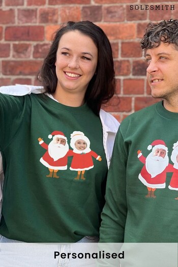 Personalised Mr And Mrs Claus Photo Jumper by Solesmith (K23428) | £34