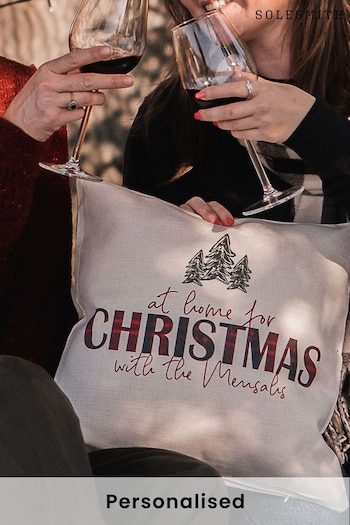 Personalised Tartan Christmas Cushion by Solesmith (K23440) | £36