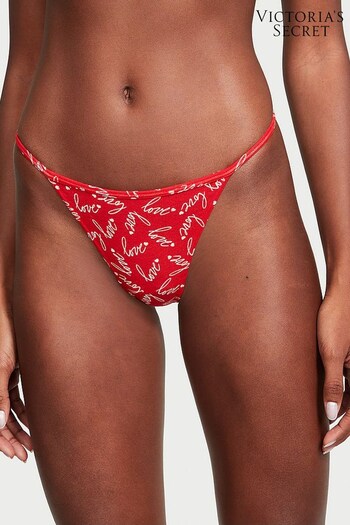 Victoria's Secret Lipstick Red Tossed Love Printed G String Knickers (K23478) | £9