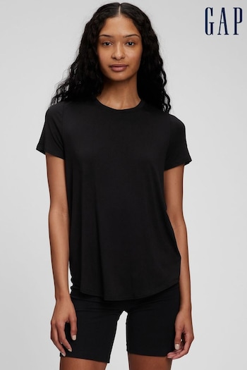 Gap Black Luxe Short Sleeve Crew Neck T-Shirt (K23535) | £18