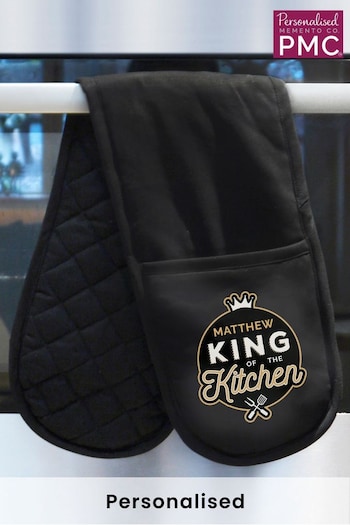 Personalised King of the Kitchen Oven Gloves by PMC (K23691) | £20
