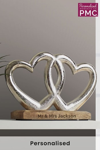 Personalised Double Heart Ornament by PMC (K23711) | £25