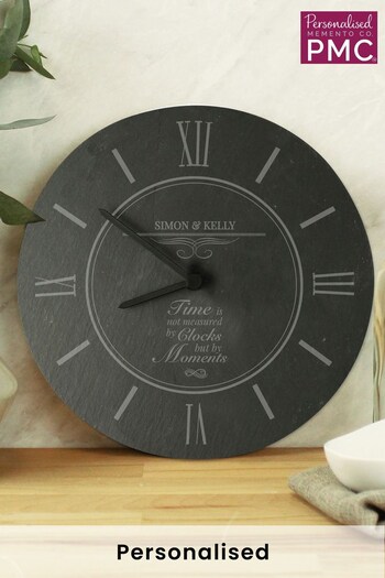 Personalised Moments Slate Clock by PMC (K23714) | £25