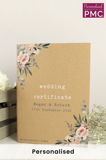 Personalised Wedding Certificate Holder by PMC (K23725) | £20