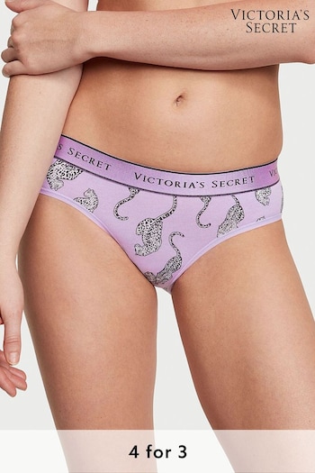 Victoria's Secret Unicorn Purple Spotted Leo Hipster Logo Knickers (K23827) | £9