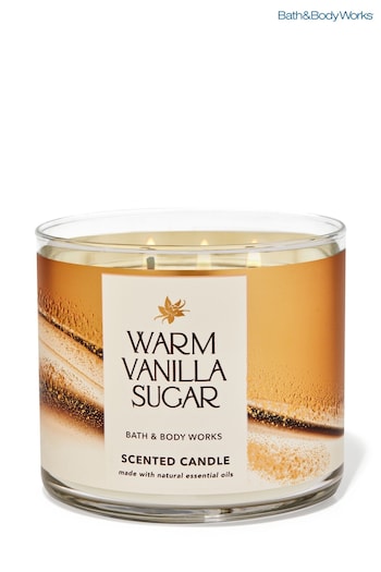 Bath & Body Works Warm Vanilla Sugar 3-Wick Candle 14.5 oz / 411 g (K23868) | £29.50