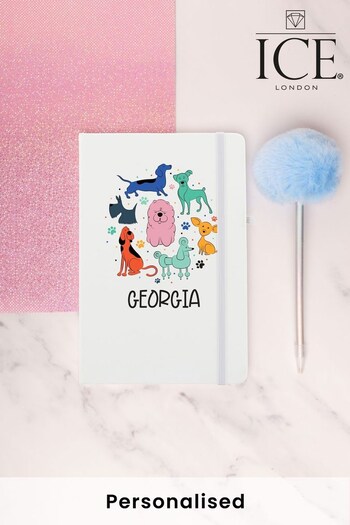 Personalised Dogs Notebook and Pom Pom Pen by Ice London (K24400) | £13