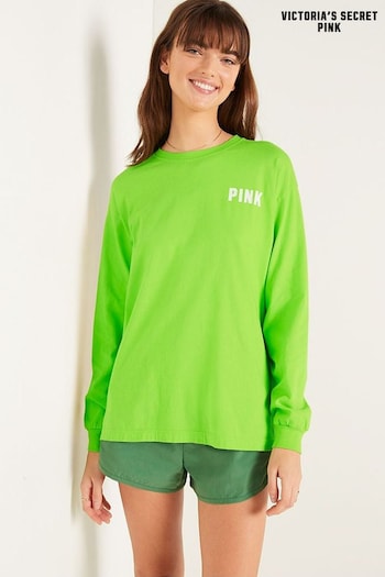 Victoria's Secret PINK Bloom Green Long Sleeve T-Shirt (K24487) | £14