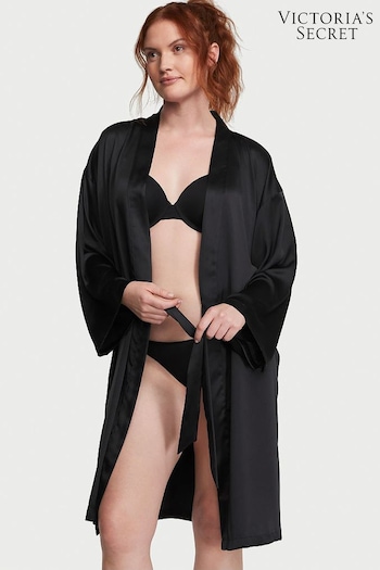 Victoria's Secret Black Satin Midi Robe (K24718) | £59