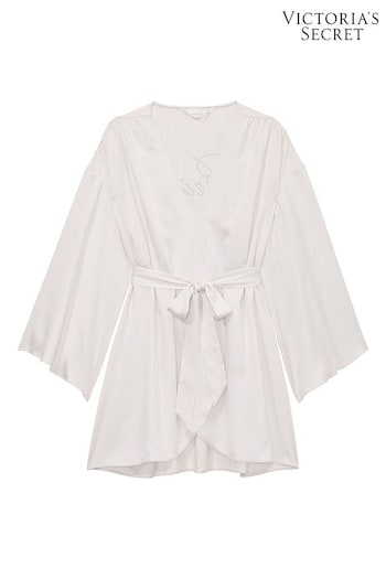 Victoria's Secret Coconut White Satin Bridal Embellished Dressing Gown (K24726) | £59
