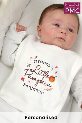 Personalised Little Pumpkin Baby Bib by PMC (K25033) | £10