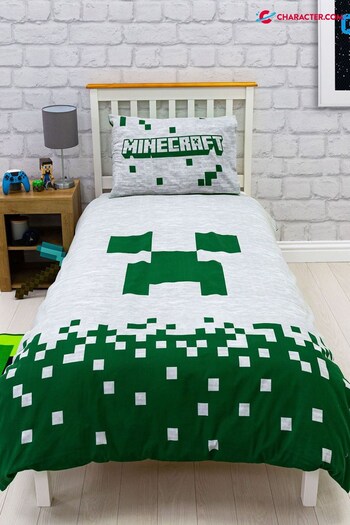 Character Green - Minecraft Pixels Single Duvet Set (K25189) | £30