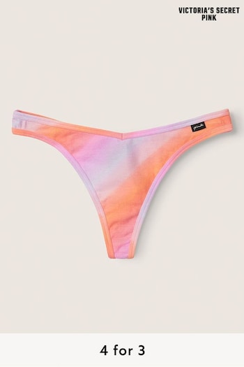 Victoria's Secret PINK Pink Gradient Print Cotton Thong Knickers (K25583) | £9