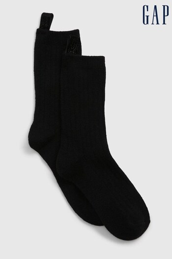 Gap Black Glitter Wool Blend Crew Socks (K25682) | £8