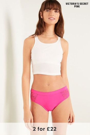 Victoria's Secret PINK Atomic Pink Lace Period Hipster Knicker (K25715) | £14