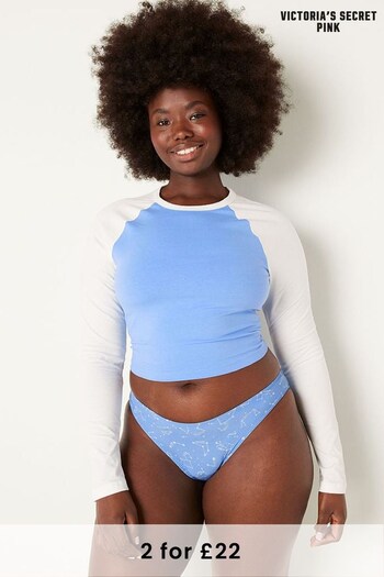 Victoria's Secret PINK Blue Astrology Print Bikini Period Pant Knickers (K25734) | £14