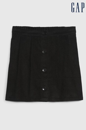 Gap Black Pleated Corduroy Mini Skirt (K25959) | £25