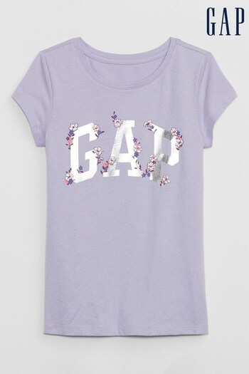 Gap Purple Graphic Crew Neck Short Sleeve T-Shirt (K25967) | £10