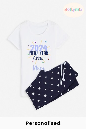 Personalised Women's New Year Pyjamas by Dollymix (K25982) | £30