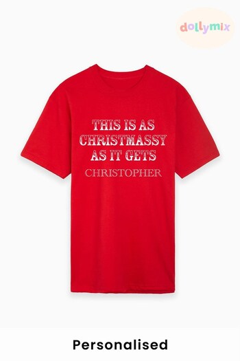 Personalised Christmassy T-Shirt for Men by Dollymix (K25995) | £17