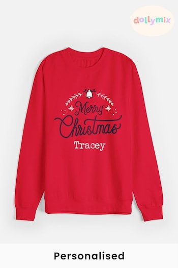 Personalised Merry Christmas Jumper for Women by Dollymix (K25998) | £28