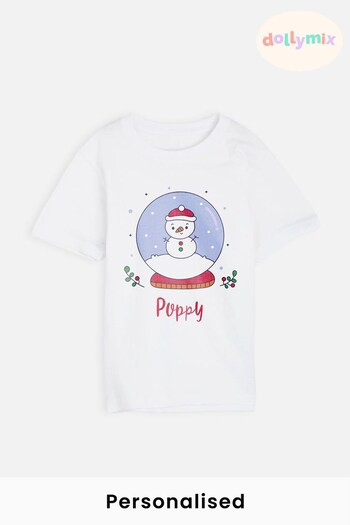 Personalised Snowman T-Shirt for Kids by Dollymix (K26006) | £17