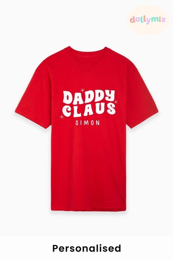 Personalised Daddy Clause T-Shirt for Men by Dollymix (K26008) | £17