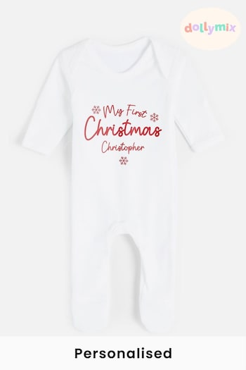Personalised my First Christmas Rompersuit by Dollymix (K26018) | £20