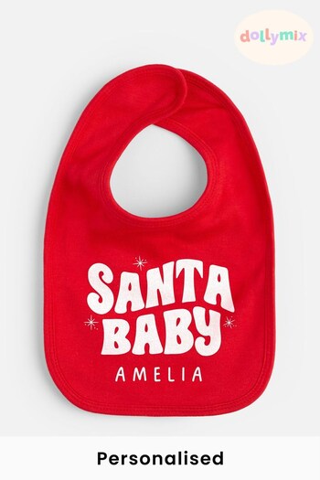 Personalised Santa Baby Bib by Dollymix (K26026) | £12