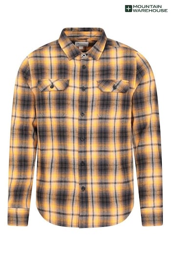 Mountain Warehouse Yellow Trace Flannel Long Sleeve Shirt - Mens (K26151) | £27