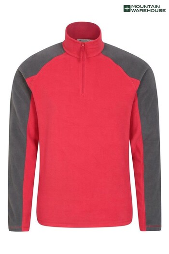 Mountain Warehouse Red Ashbourne Half-Zip Fleece - Mens (K26181) | £24