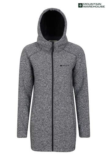 Mountain Warehouse Black Nevis Longline Fleece Jacket (K26198) | £64