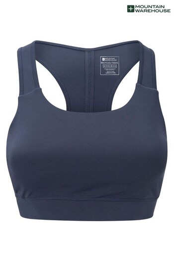 Mountain Warehouse Blue Recycled Mid-Support Womens Sports Bra (K26200) | £32