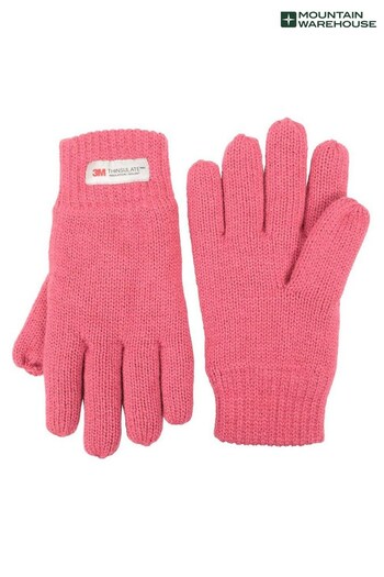 Mountain Warehouse Pink Knitted Thinsulate Thermal Gloves (K26297) | £10