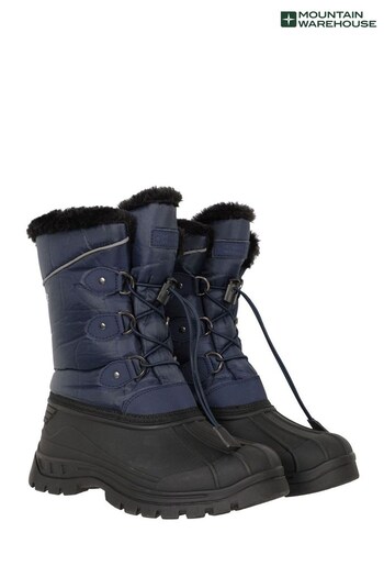 Mountain Warehouse Navy Blue Whistler Fleece Lined Snow Boot (K26333) | £35
