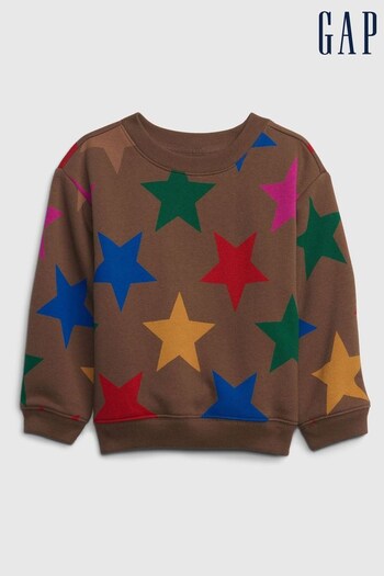 Gap Brown Star Graphic Print Sweatshirt (K26456) | £15